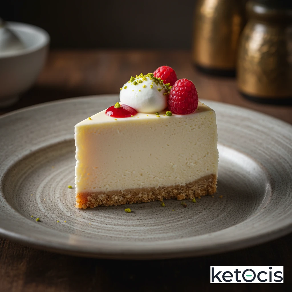 Tarta Cetogénica de Queso Falsa Sin Horno Casera y Cremosa