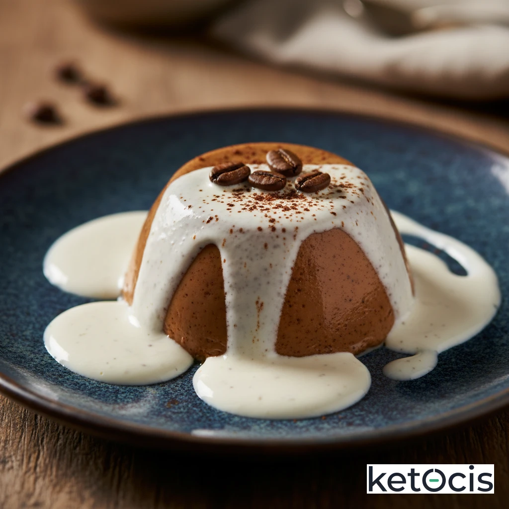 Panacota Cetogénica de Café Soluble Intenso y Crema Espesa