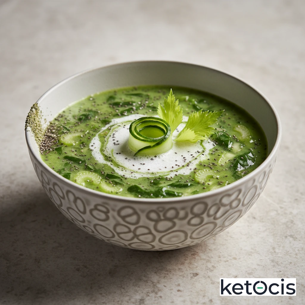 Batido matutino de pepino apio y espinacas con chía