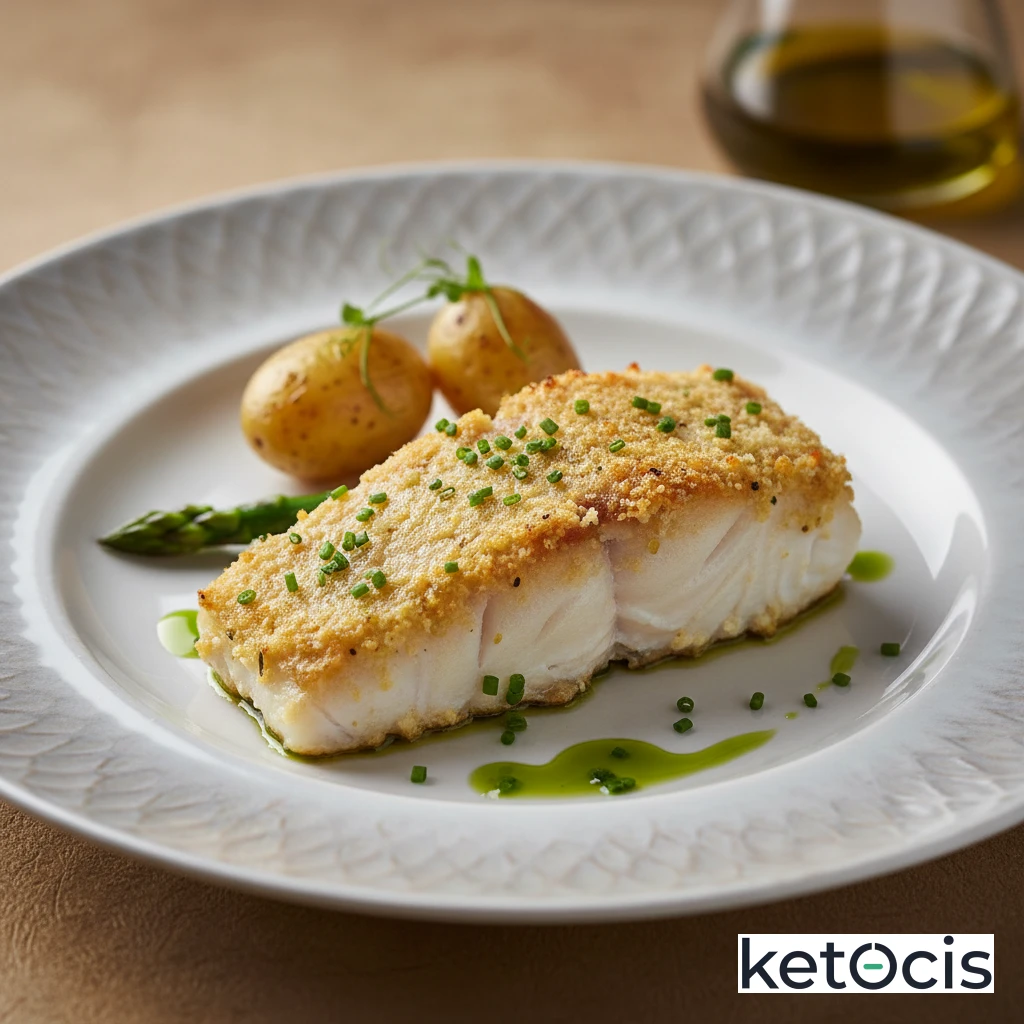 Bacalao fresco al horno con costra de mayonesa casera