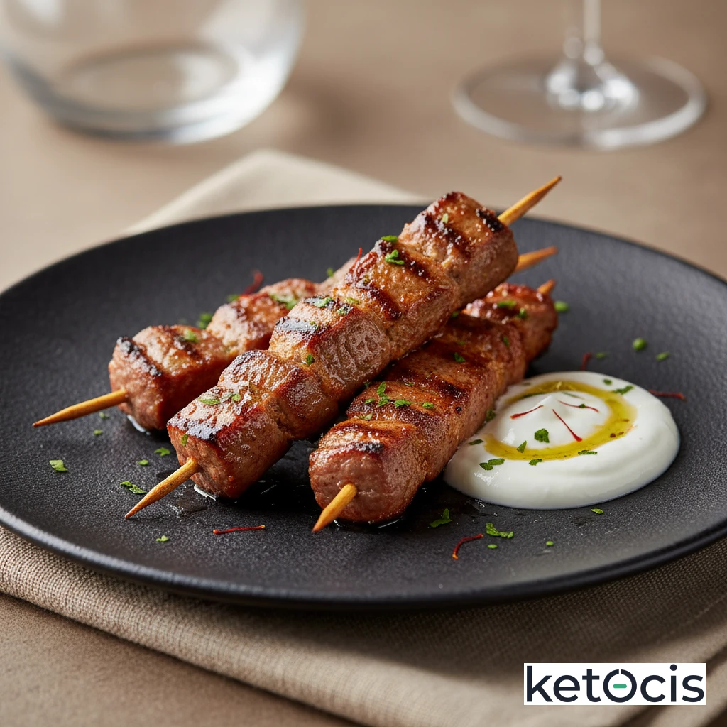 Pinchos morunos de cordero adobados con especias tradicionales