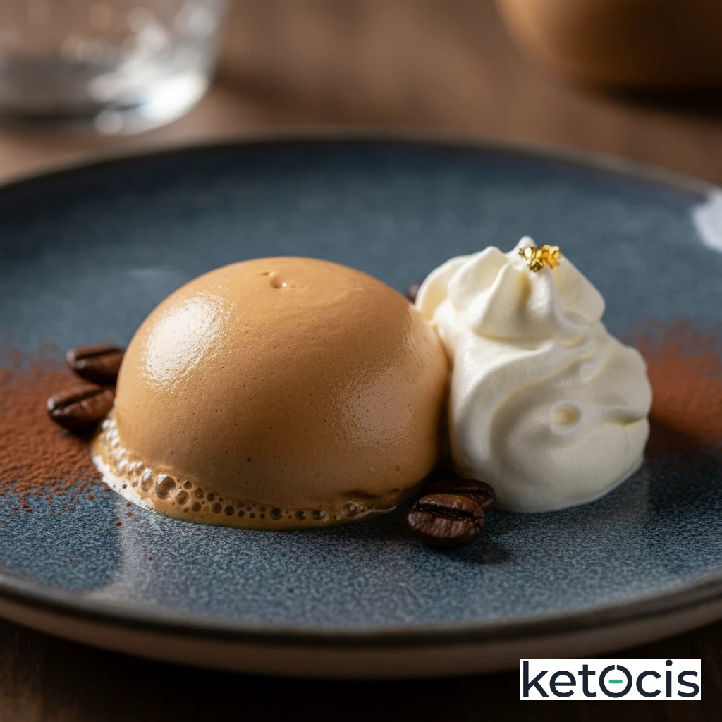 Mousse de café descafeinado y nata montada pura