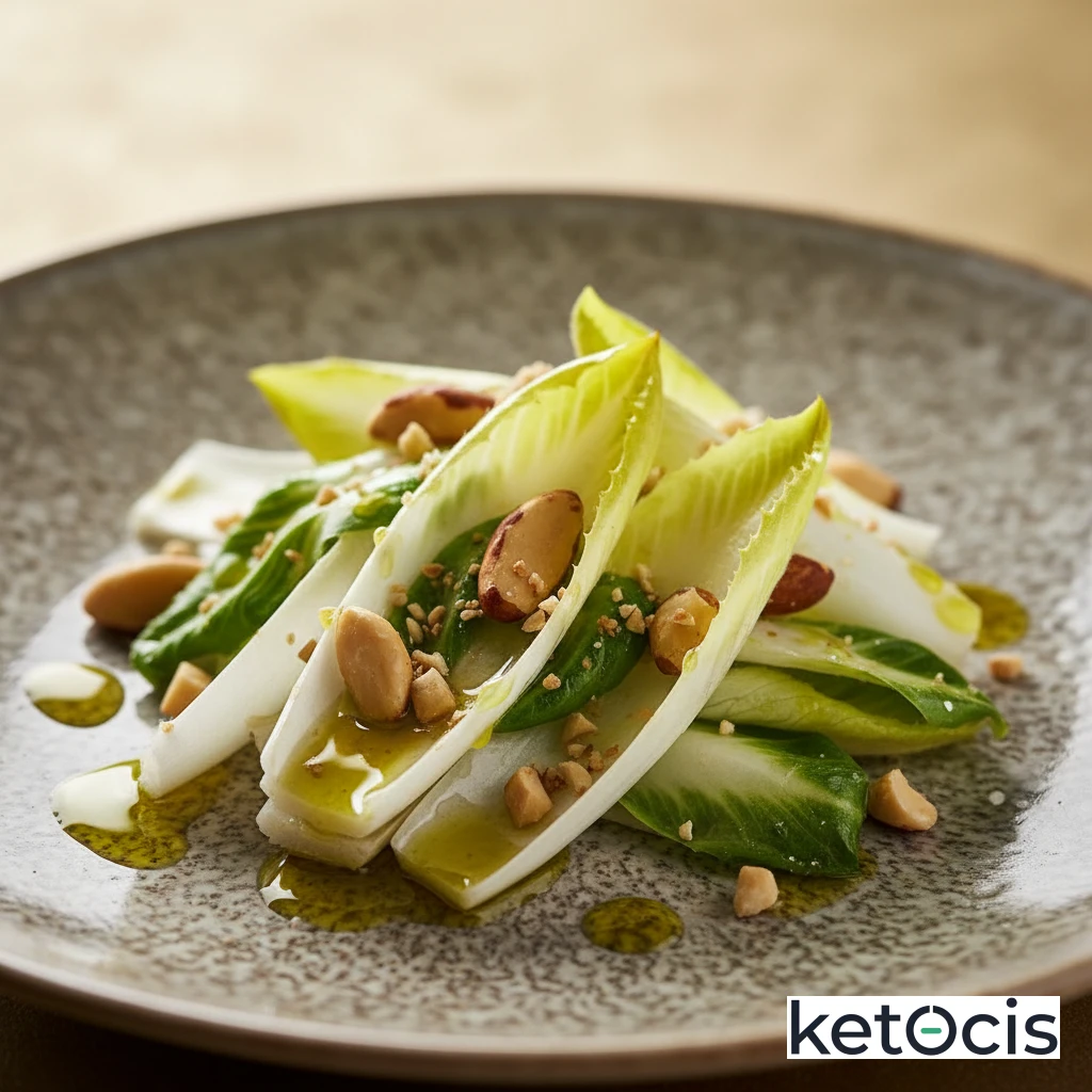 Ensalada de endivias con nueces de brasil y aceite de oliva