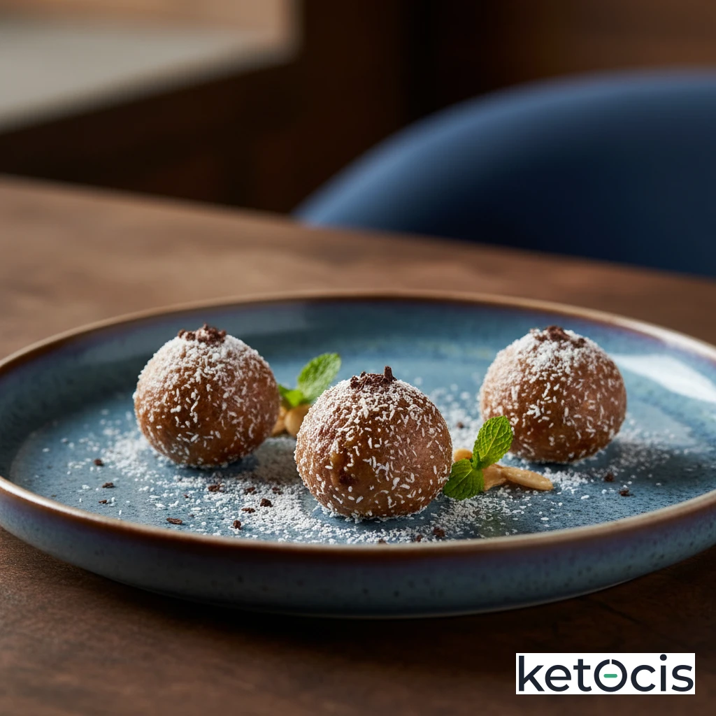 Trufas de mantequilla de almendras y harina de coco