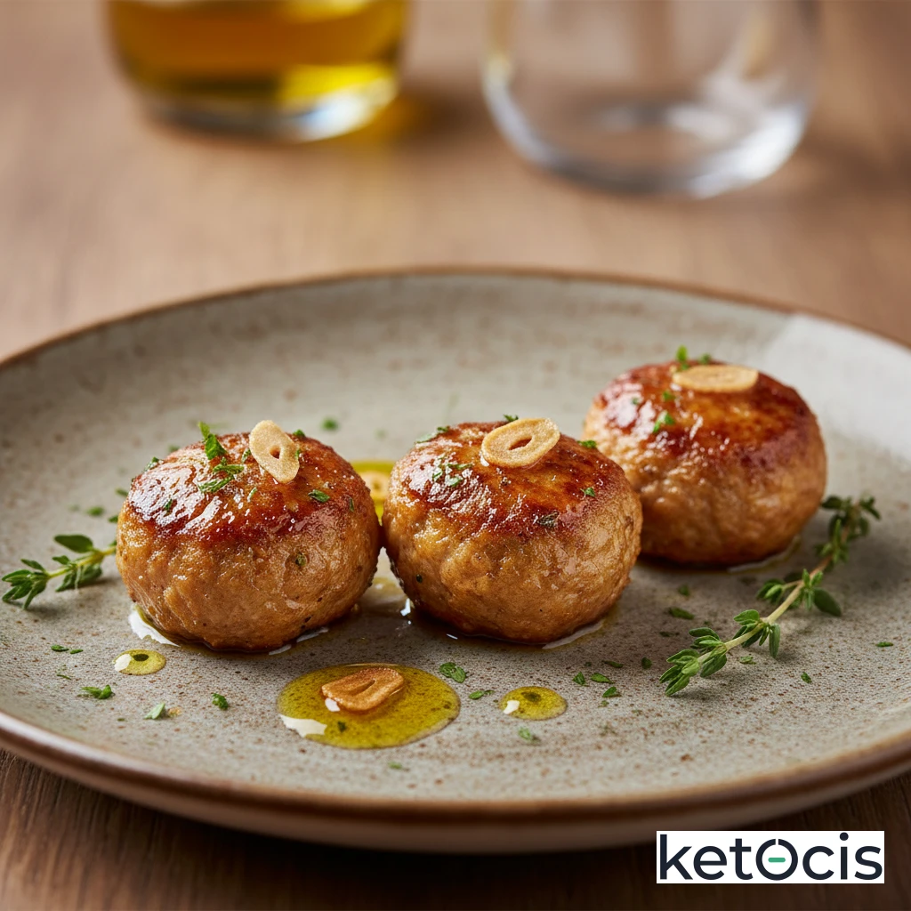 Albóndigas de cerdo ibérico fritas en aceite de oliva