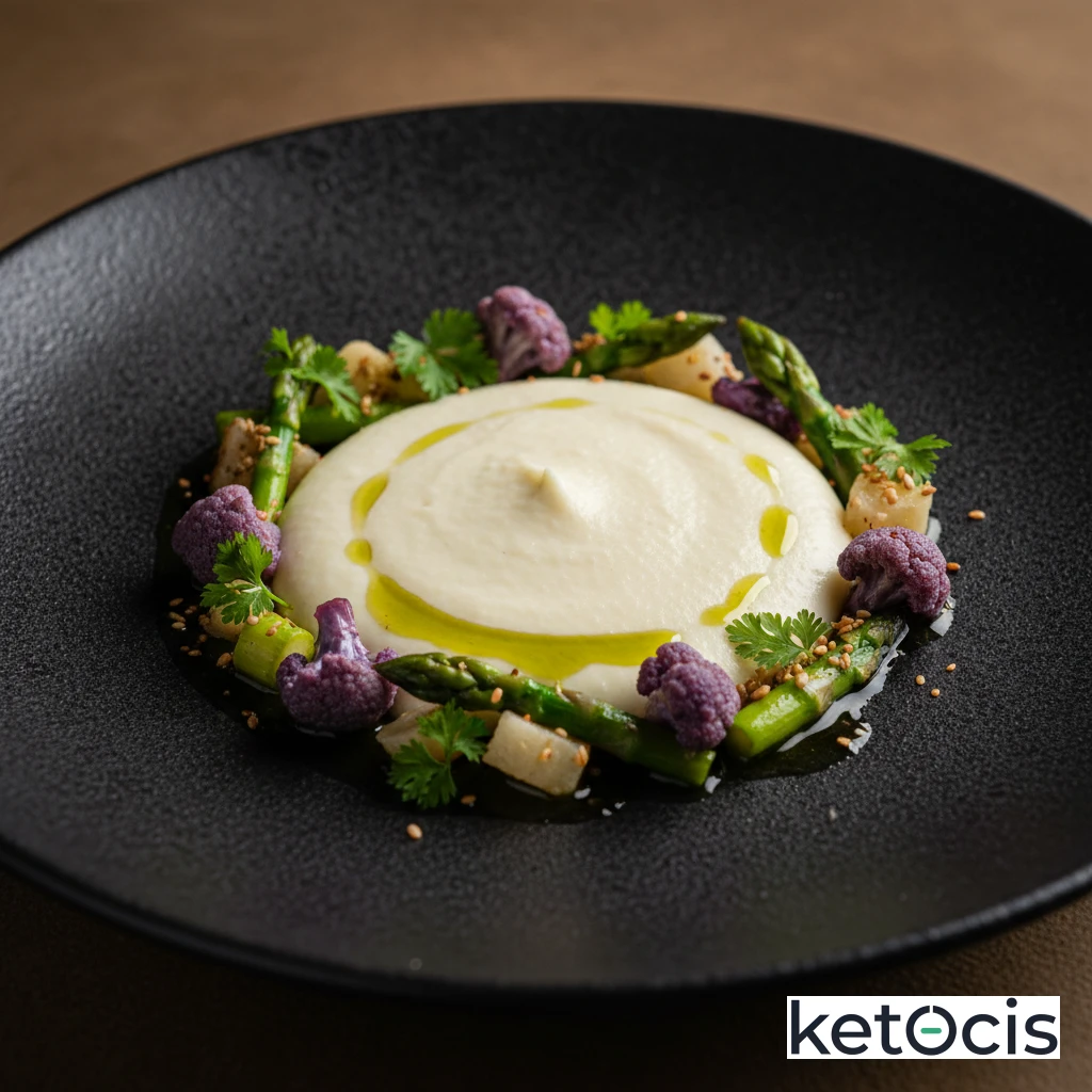 Puré de coliflor cremoso sin patata guarnición sana