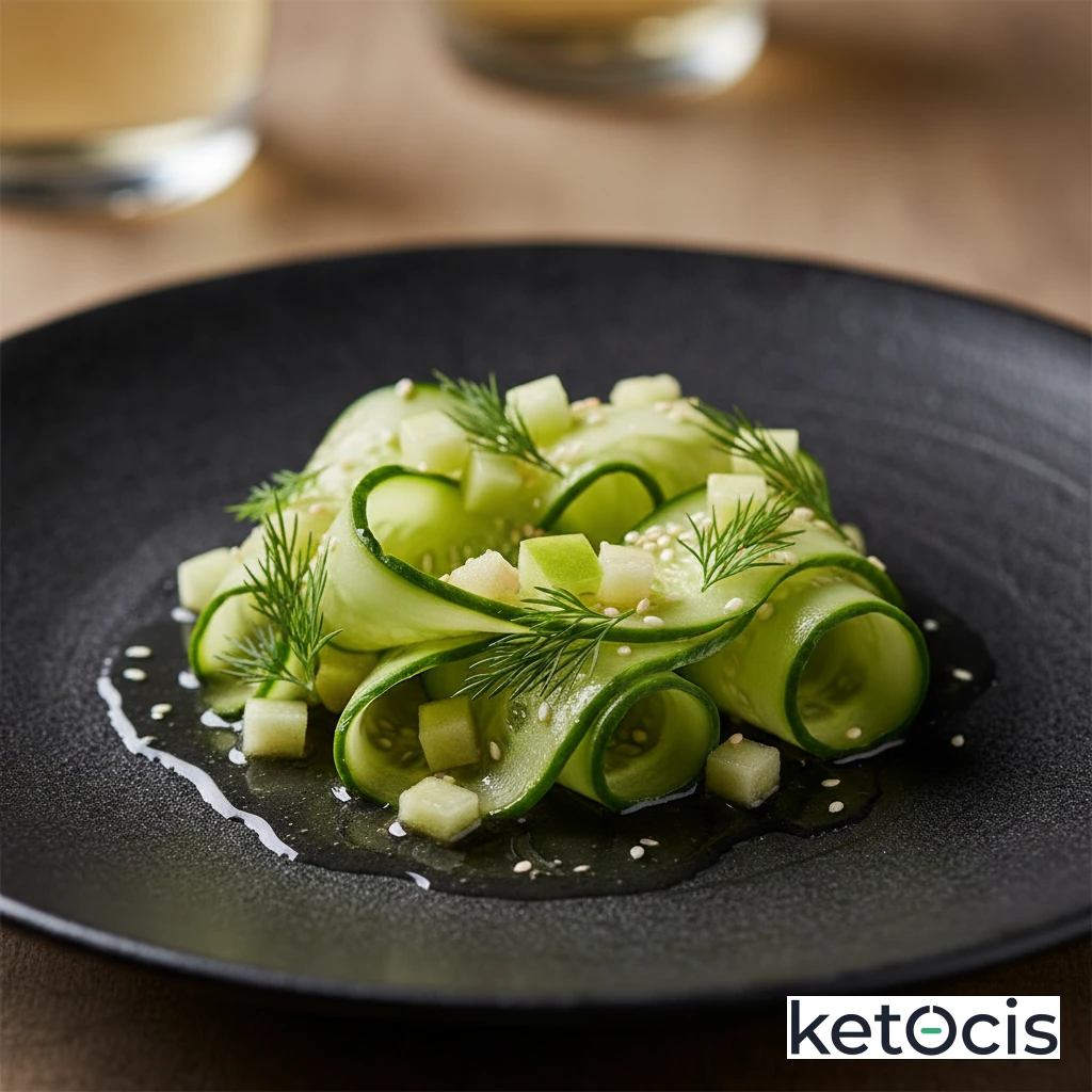 Ensalada de pepino y vinagre de manzana digestiva