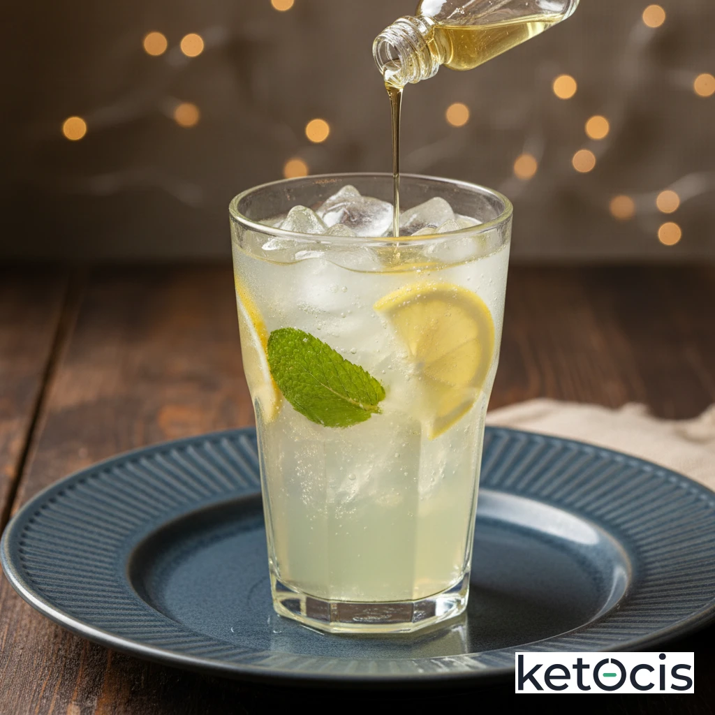 Limonada natural con stevia líquida y mucho hielo