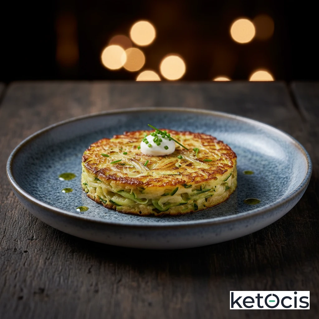Tortilla de calabacín rallado y cebolleta fina cocida lenta