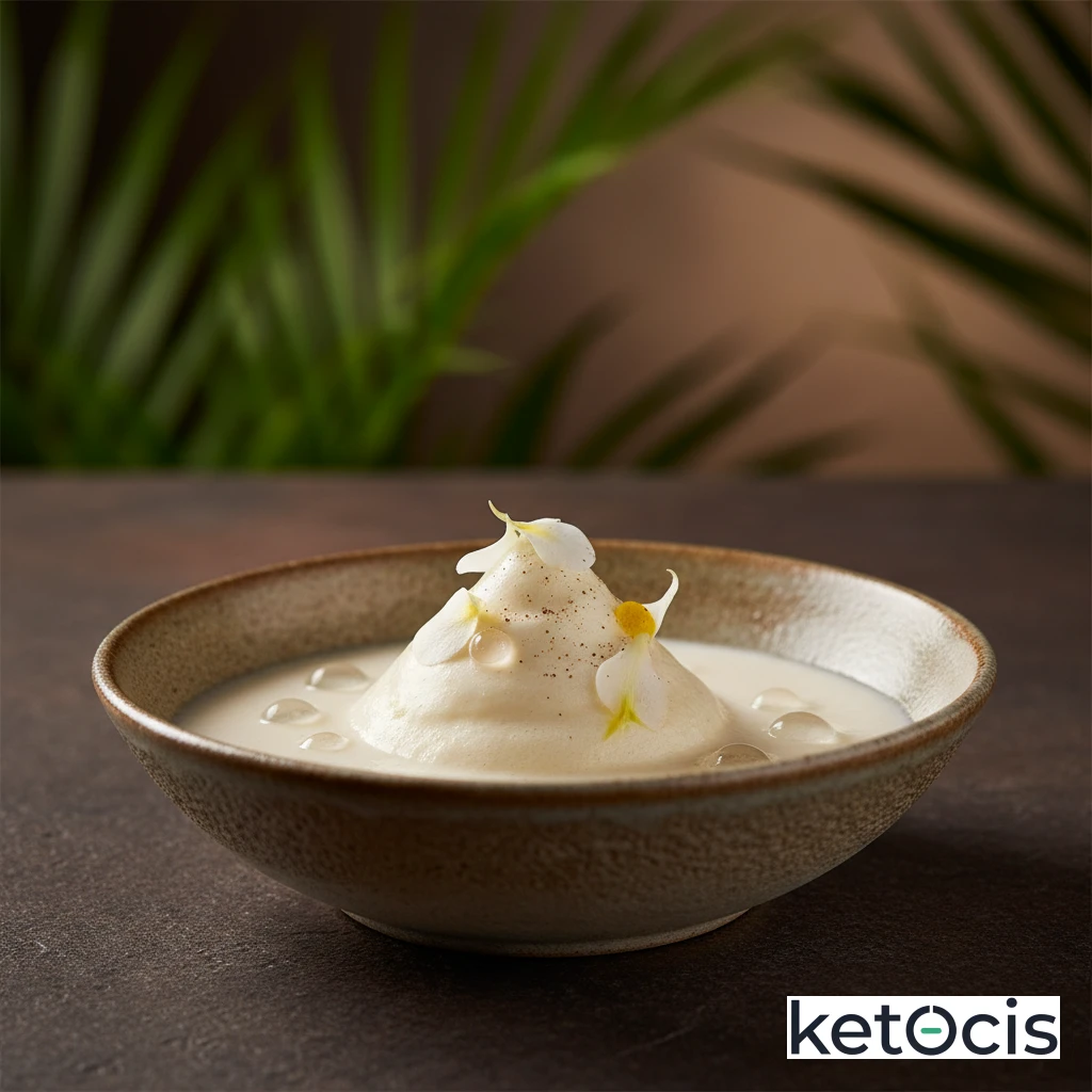 Batido de proteína de vainilla con agua de coco hidratante