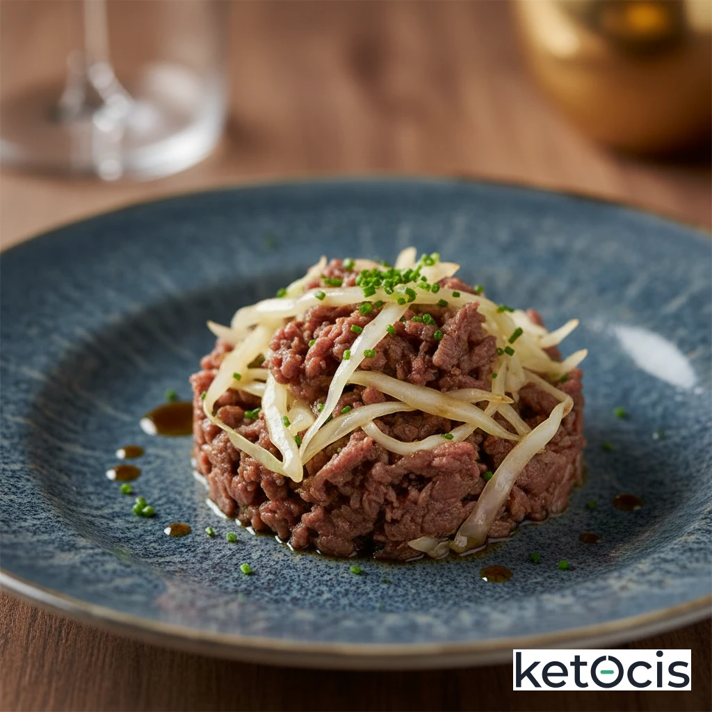 Carne picada de res salteada con repollo blanco picado