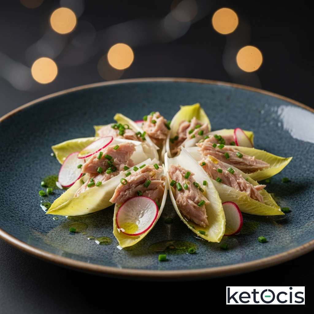 Ensalada de endivias con ventresca de atún en aceite de oliva
