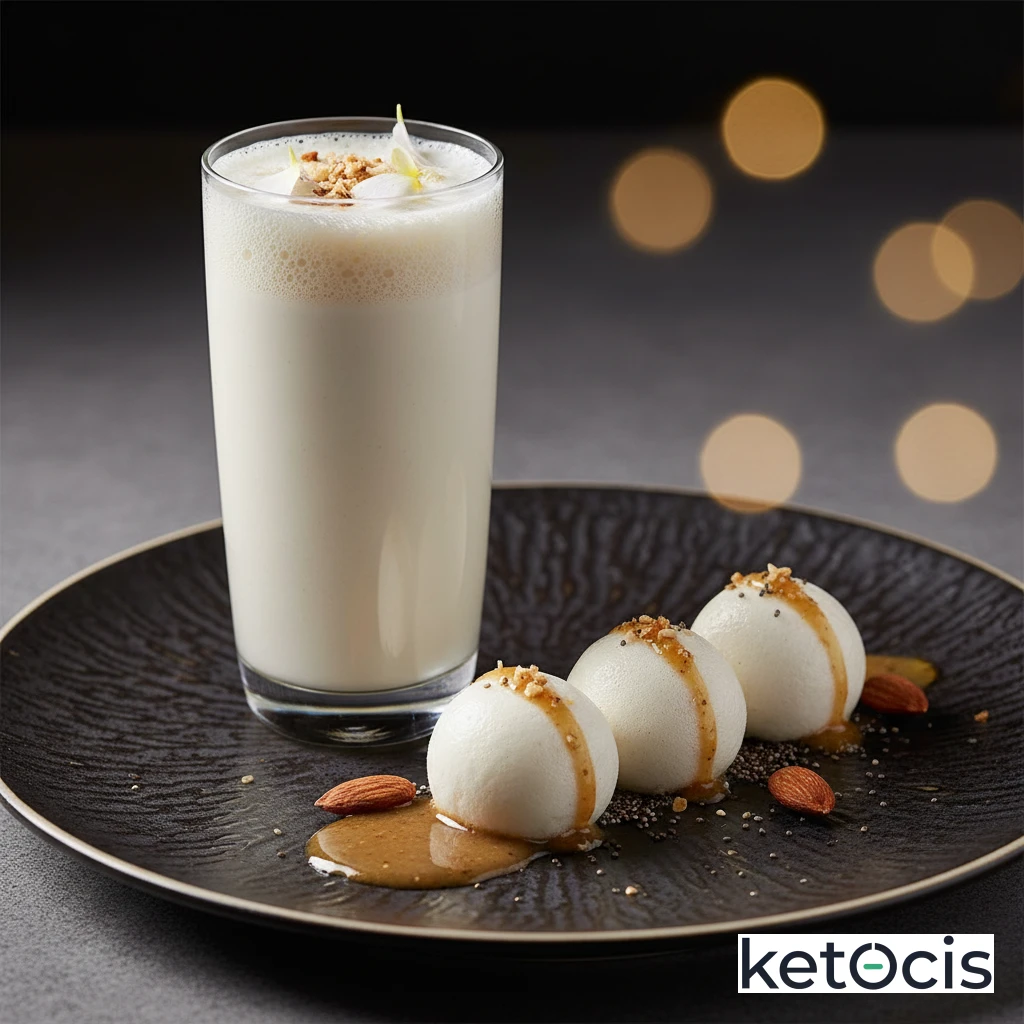 Batido de proteína de suero aislada con leche de almendras