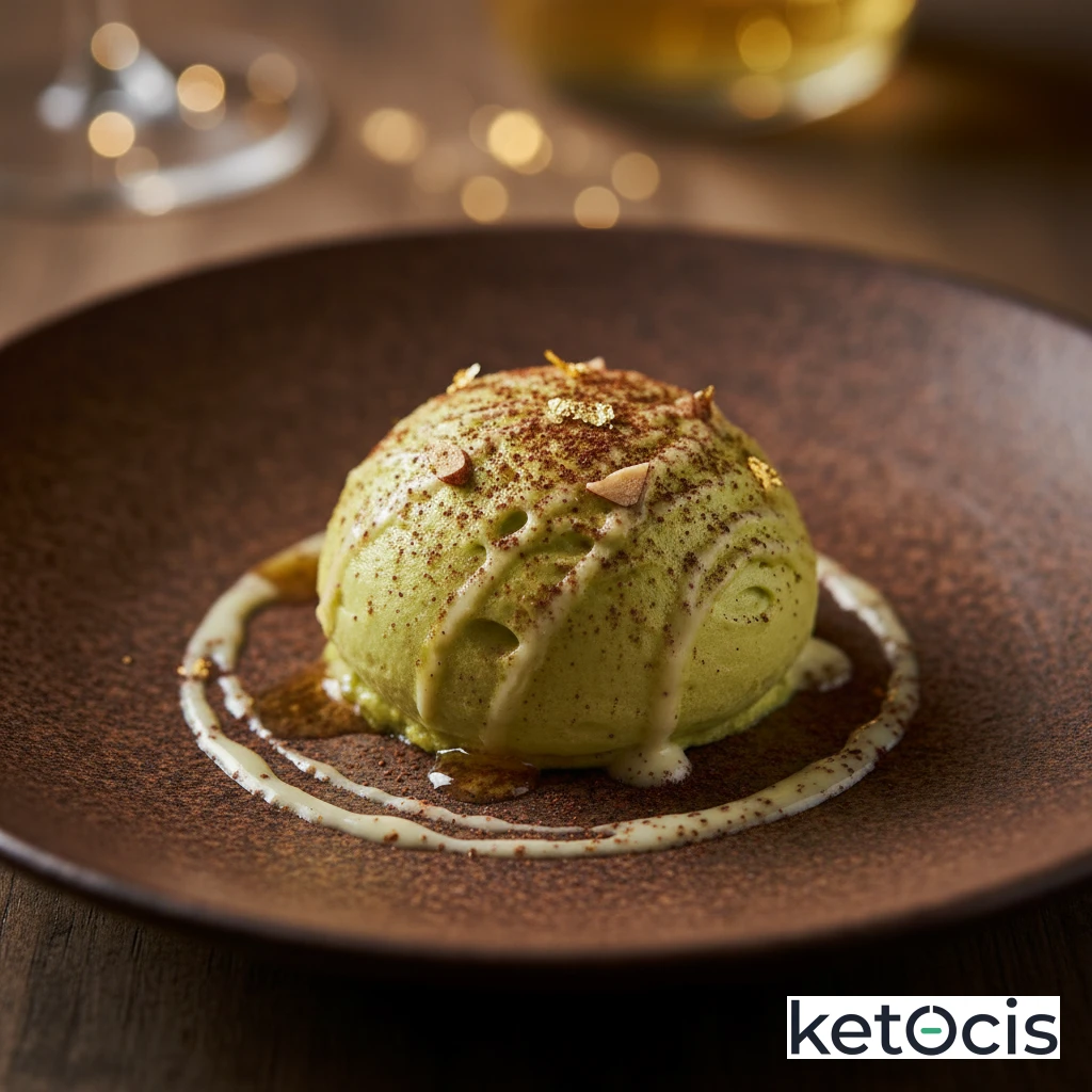 Mousse de aguacate batido con cacao y leche de almendras