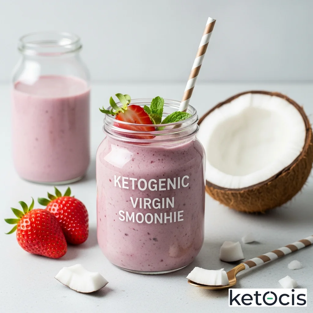 Batido Cetogénico de Fresas Frescas y Aceite de Coco Virgen