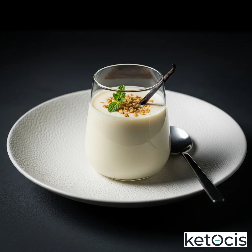Batido de proteínas sabor vainilla con leche de cáñamo