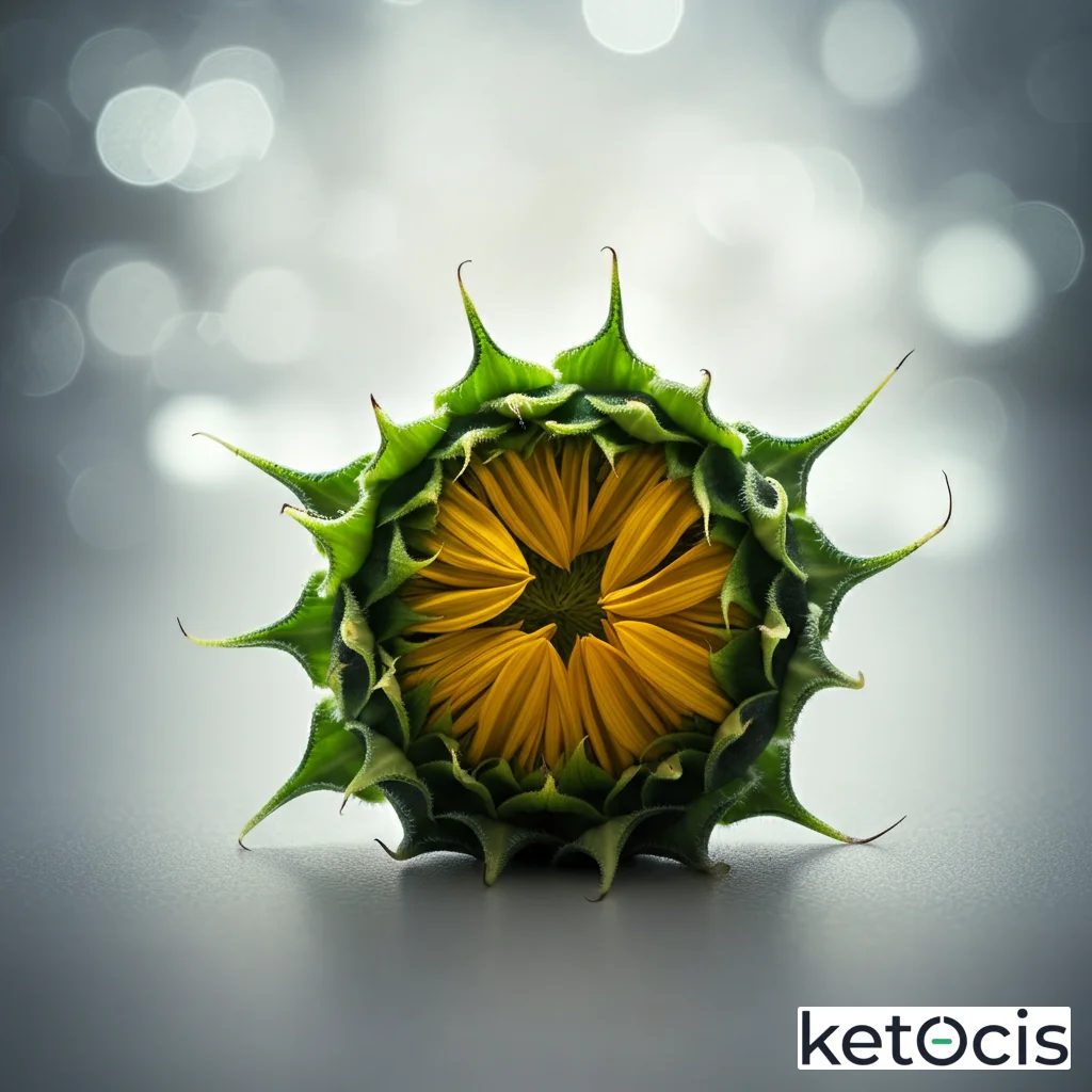 Botón Floral de Girasol: Fibra Keto y Antioxidantes