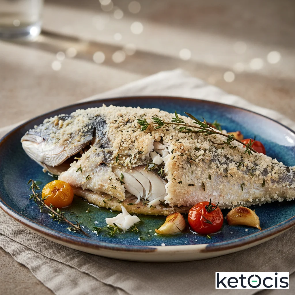 Dorada al horno con costra de sal marina y hierbas provenzales