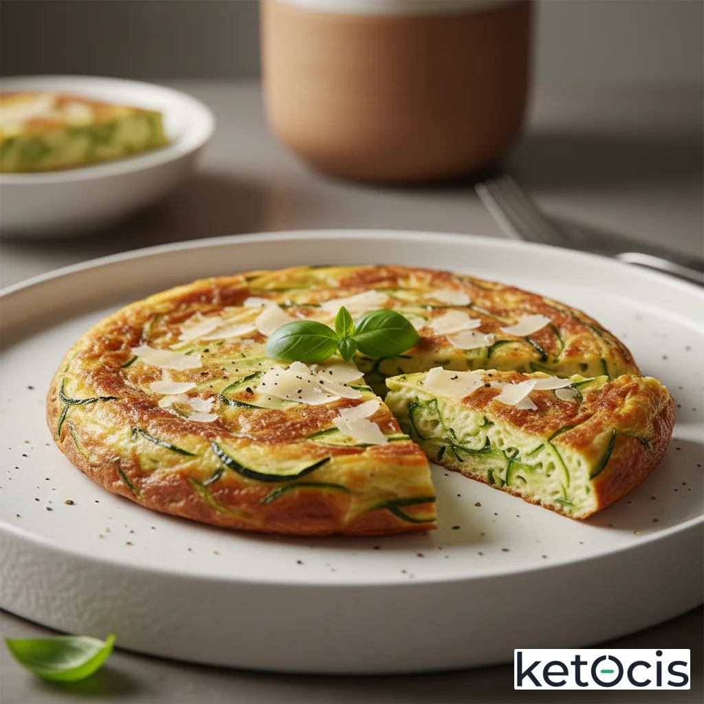 Frittata italiana de calabacín y queso parmesano al horno