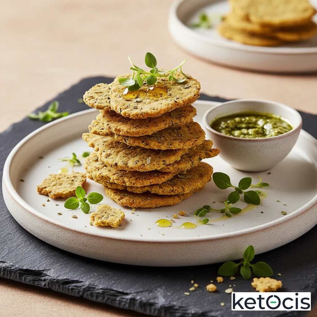 Galletas saladas cetogénicas de harina de altramuz y orégano