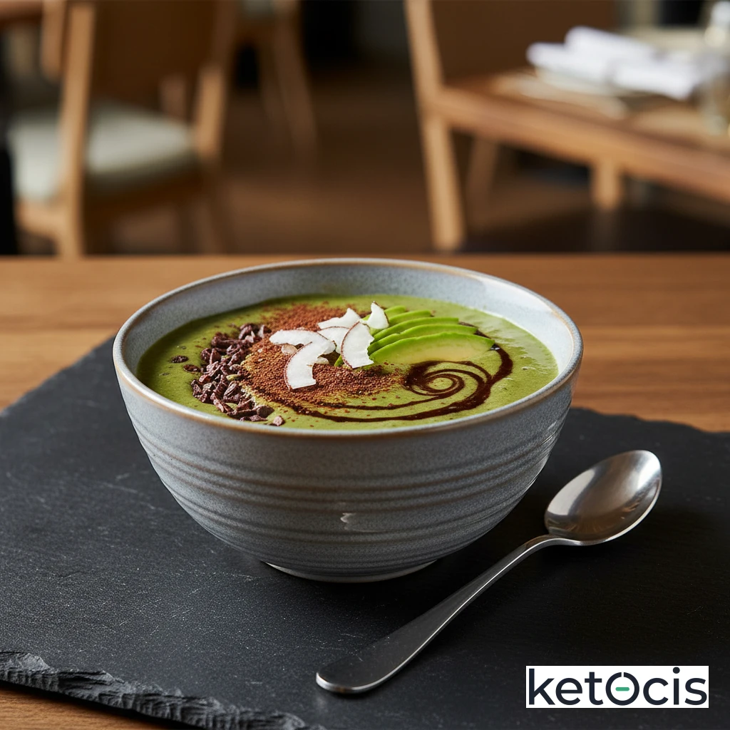 Batido de leche de coco aguacate y cacao puro sin edulcorantes añadido