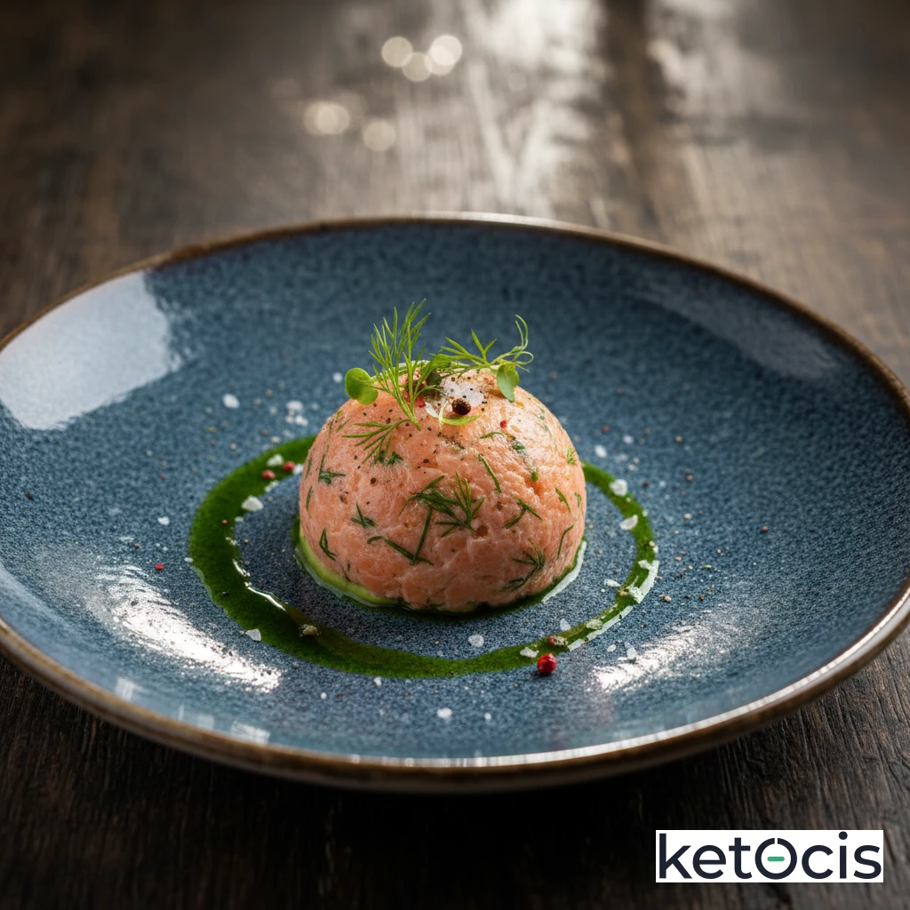 Paté de salmón ahumado casero con eneldo y aceite de aguacate
