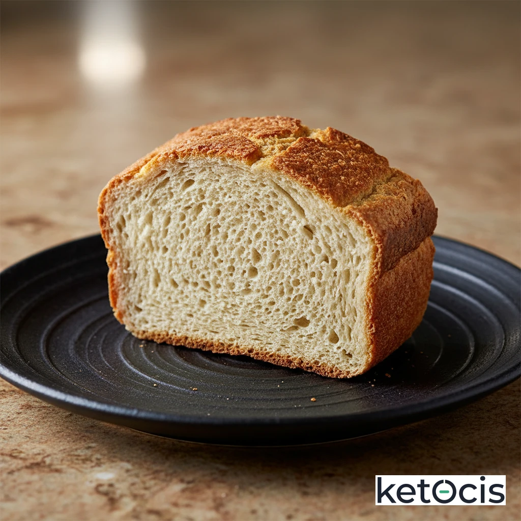 Pan de molde keto de harina de coco y psyllium para sándwiches