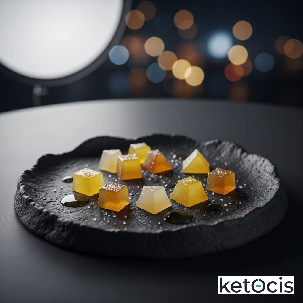 Gominolas de limón y cúrcuma hechas con gelatina pura