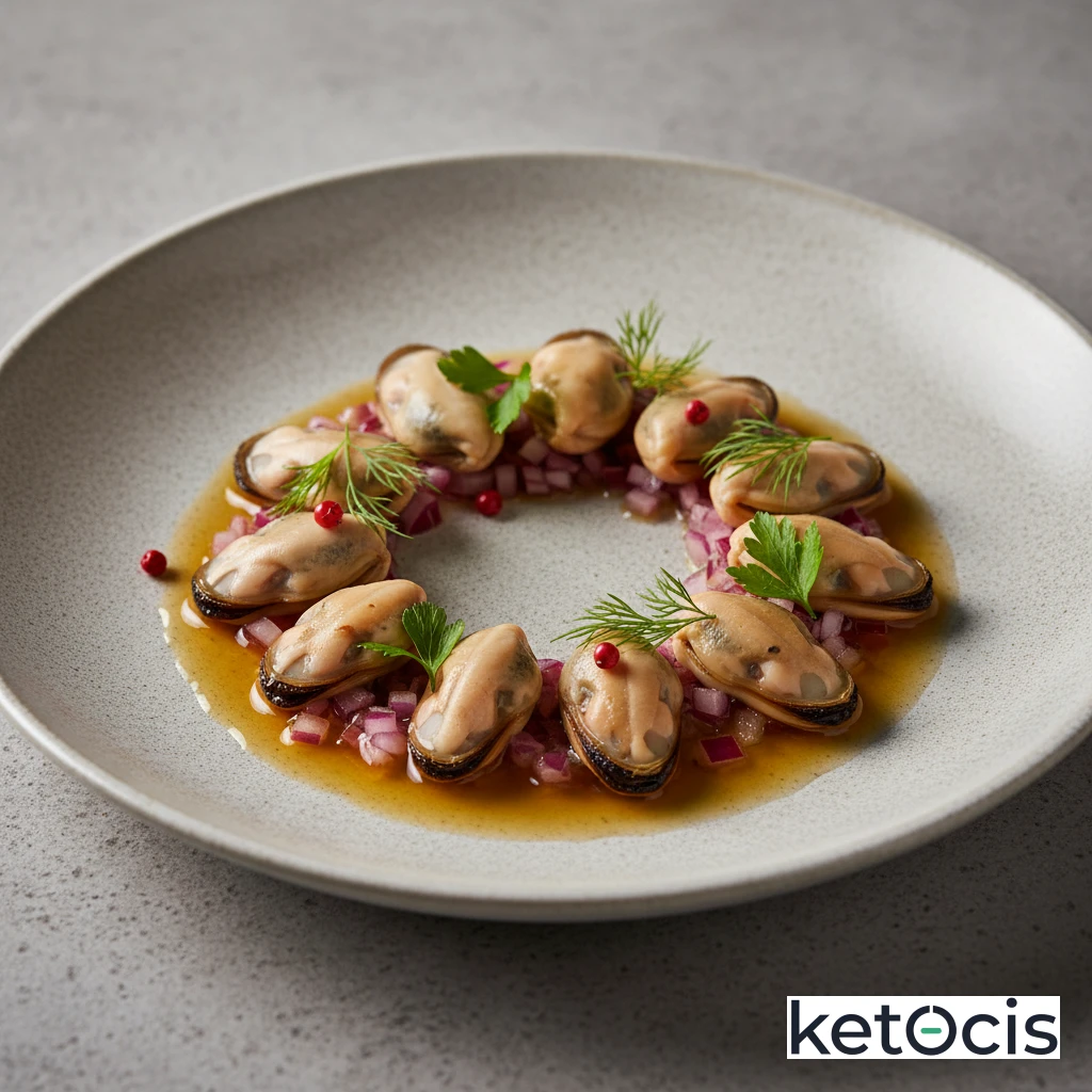 Mejillones en escabeche casero suave con vinagre de manzana orgánico