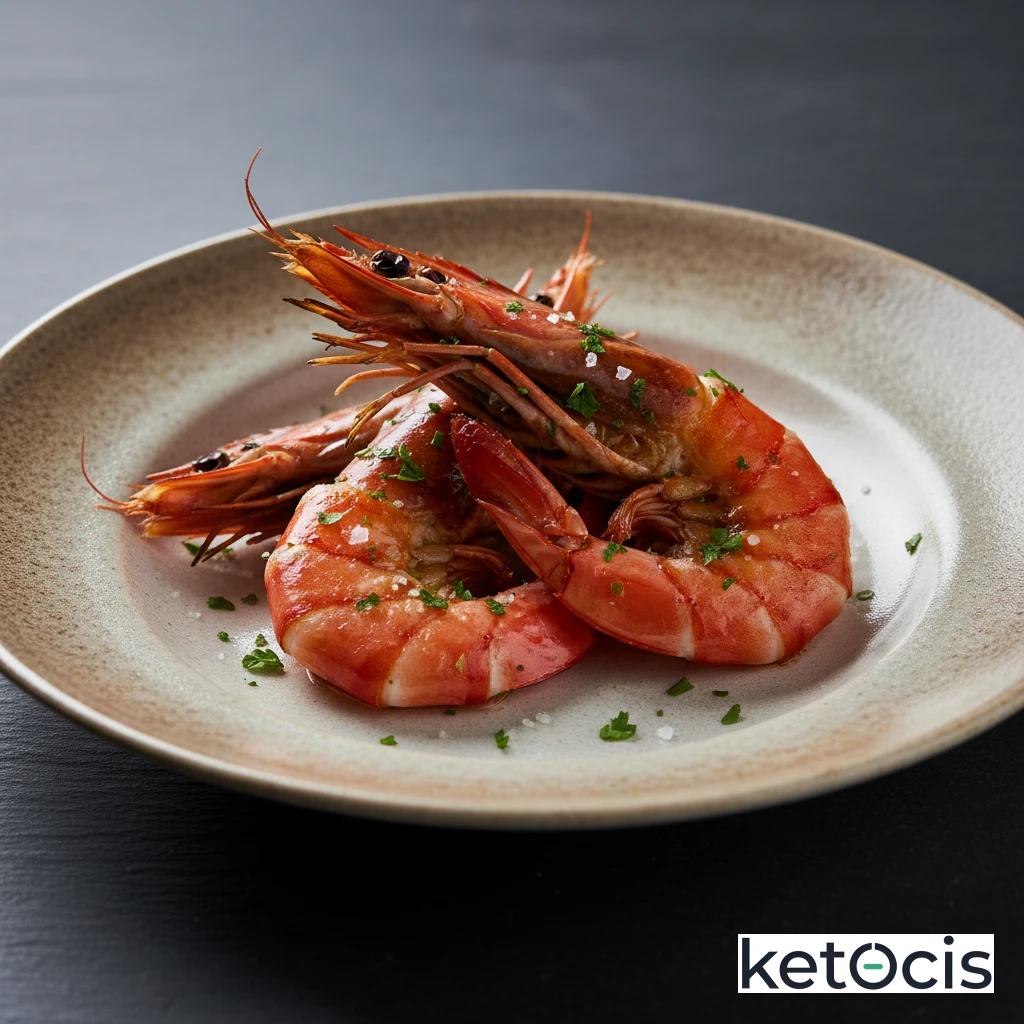 Gambón rojo a la plancha con sal gruesa y perejil fresco
