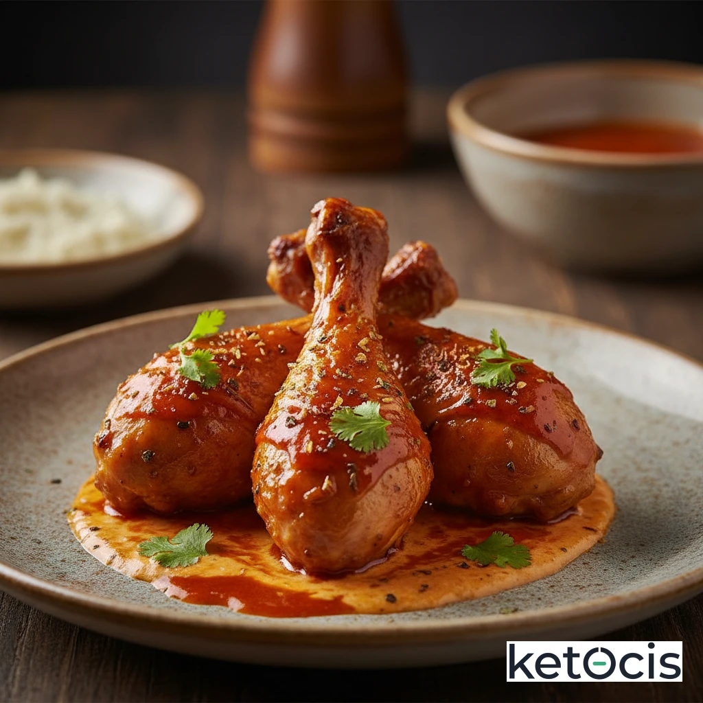 Muslitos de pollo al horno bañados en salsa búfalo casera