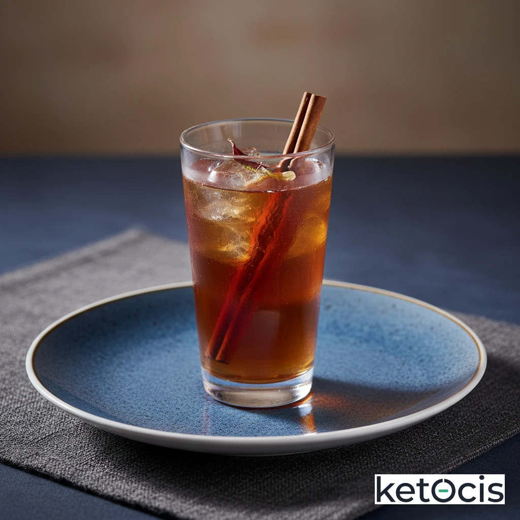 Té rojo pu erh frío con extracto de vainilla y canela en rama