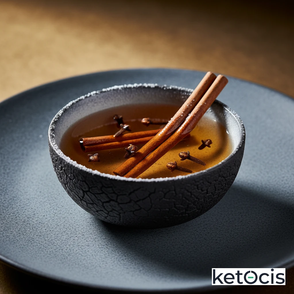 Infusión de canela en rama y clavo de olor servida muy fría