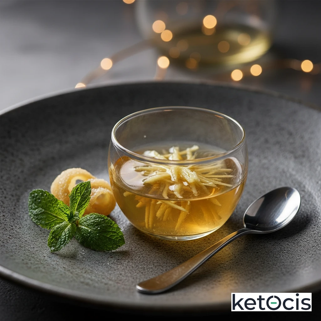 Infusión de jengibre fresco rallado ideal para digestiones pesadas