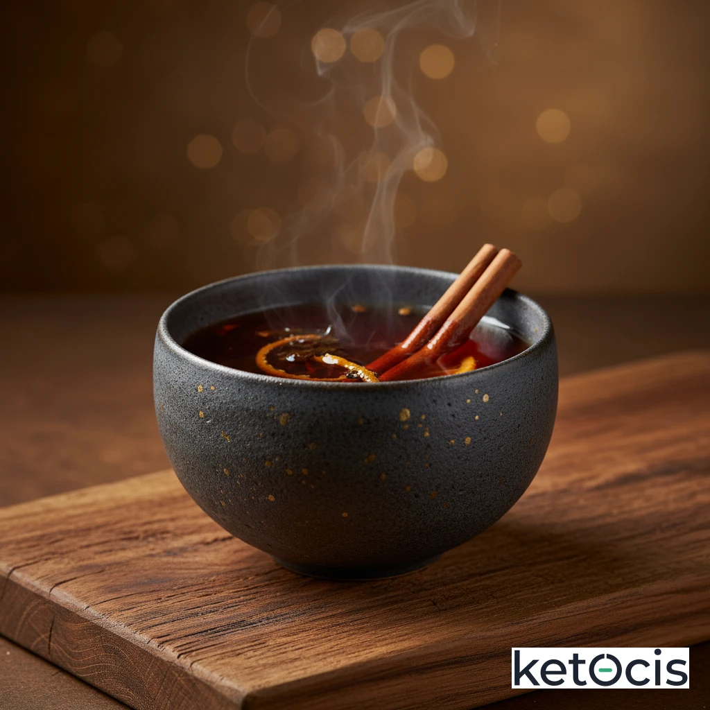 Té rojo pu erh caliente con infusión de canela en rama pura