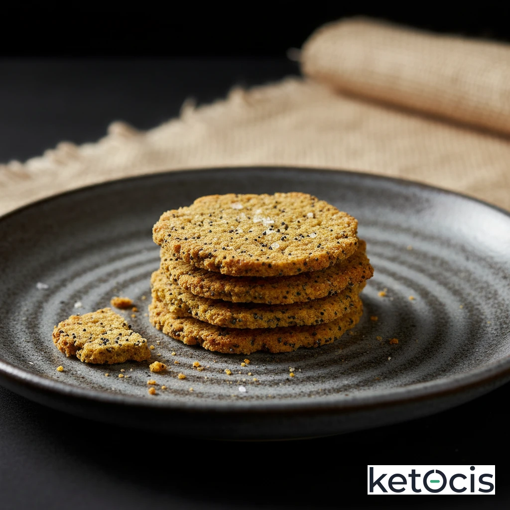 Galletas saladas de harina de altramuz con semillas de amapola al horno