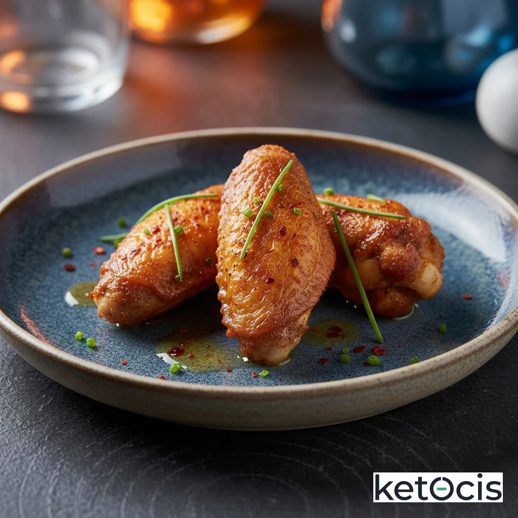 Alitas de pollo al pimentón cocinadas en freidora de aire