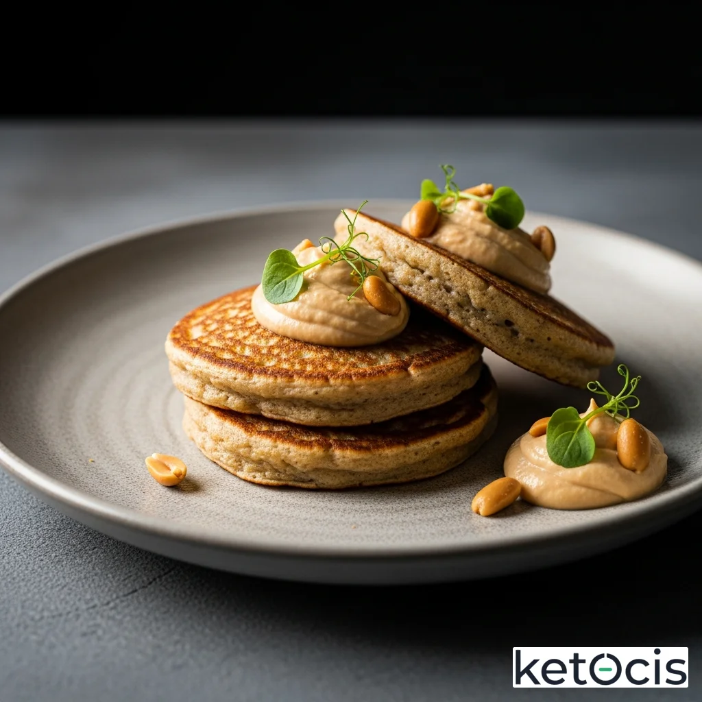 Panqueques de harina de altramuz con crema de cacahuete