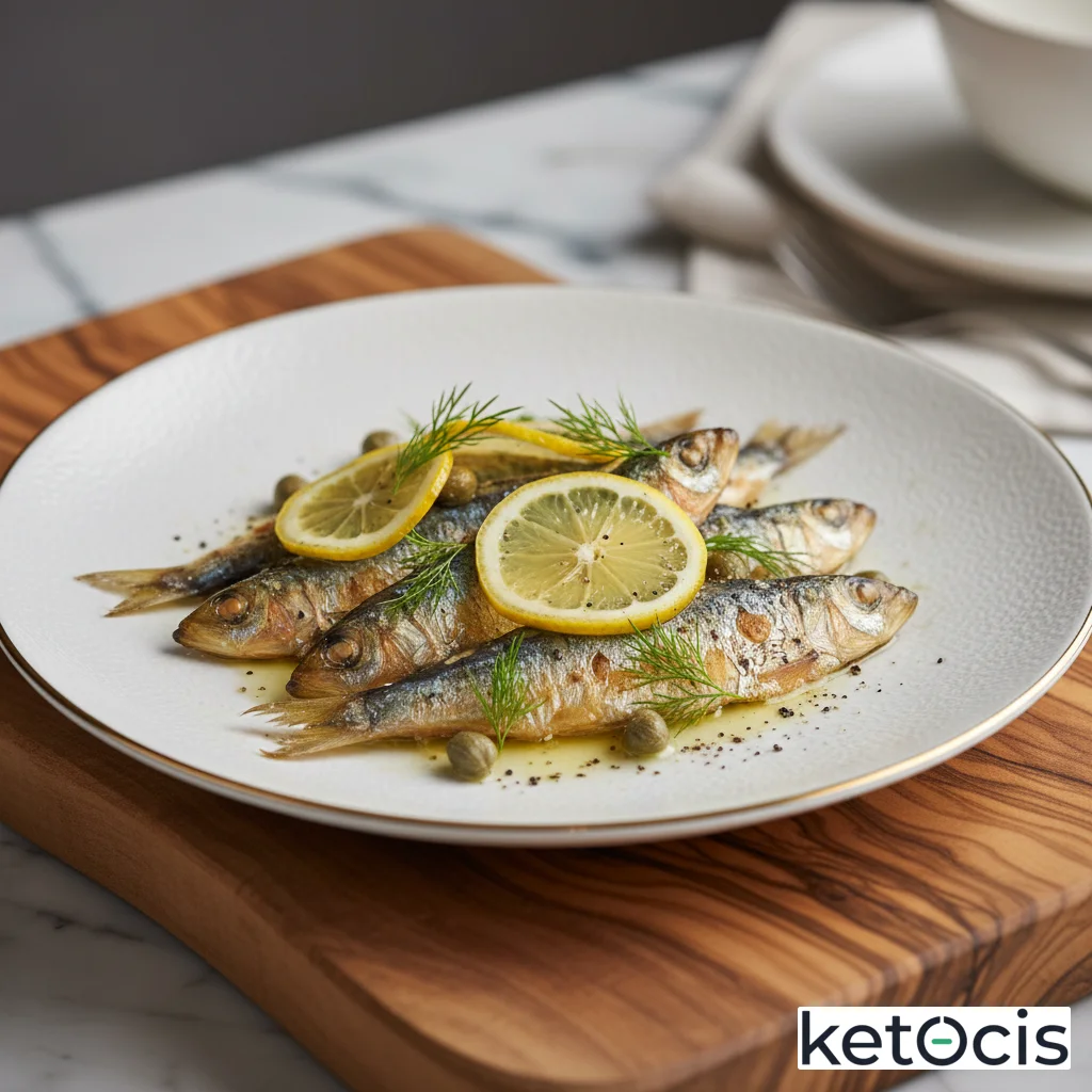 Sardinas al limón cocinadas en freidora de aire sin aceite extra