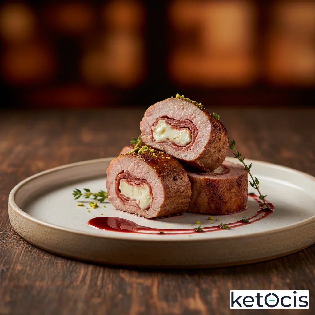 Solomillo de cerdo ibérico relleno de jamón serrano y queso de cabra