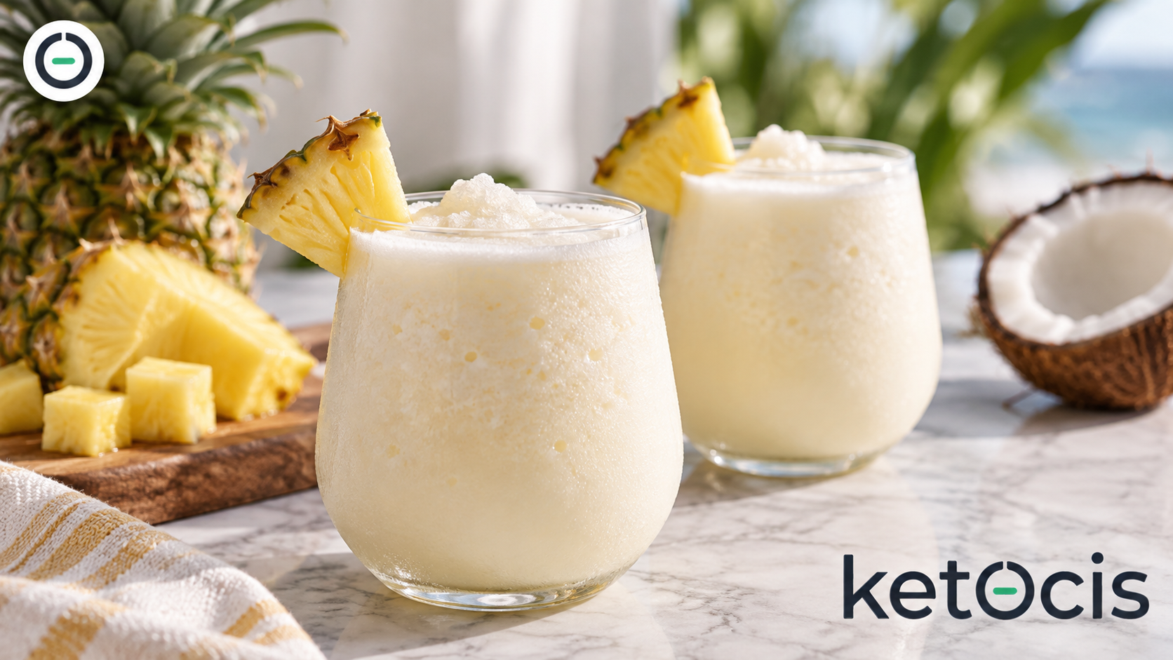 Piña colada keto sin azúcar