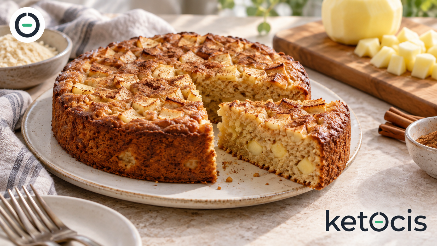 Torta de manzana keto